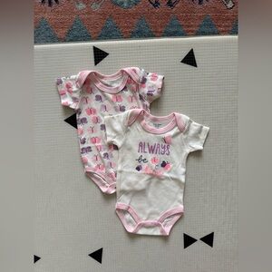 Mon Cheri|Baby girl bundle of two bodysuit onesies,butterfly print, 🦋Be Kind•••